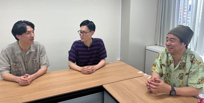 中野文也（トワイライト渚）、カミノシュウヘイ（トワイライト渚）、有野晋哉（よゐこ）